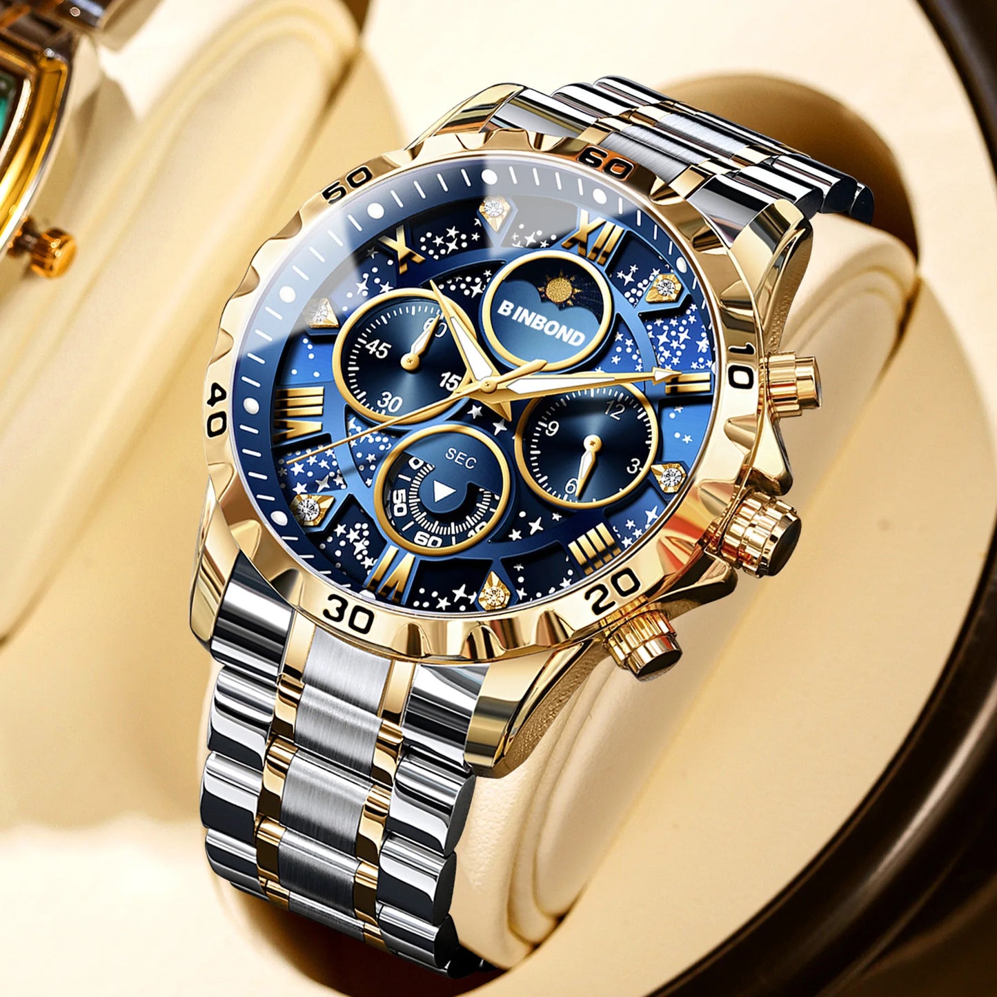 2026 Men Watch Light Luxury Business Steel Belt