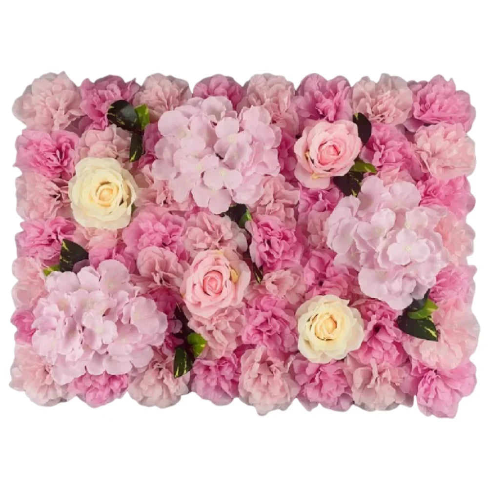 Handmade Artificial Flower Wall Panels Realistic 60X40cm Rose Wedding Background Romantic Durable Silk Rose Flower Wall