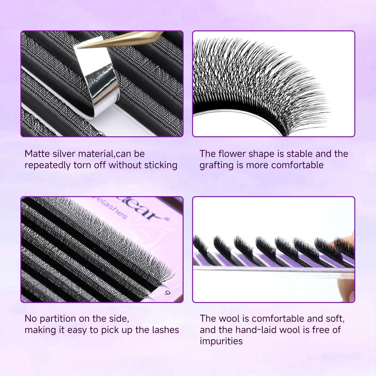 Merrdear W-Shape 5D W Eyelash Extensions 0.07mm/0.10mm Light Dense False Lashes for Beauty Makeup Salons