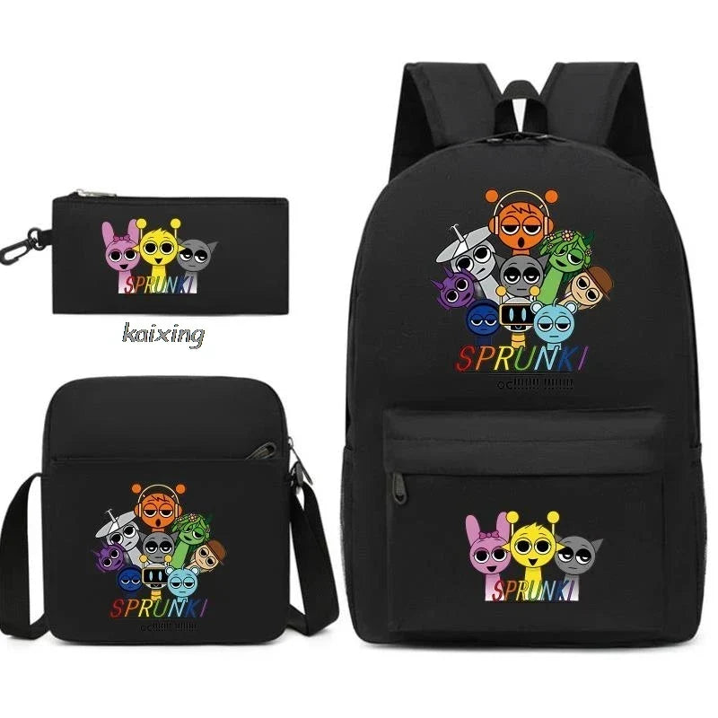 Sprunki Anime Backpack Set 3pcs