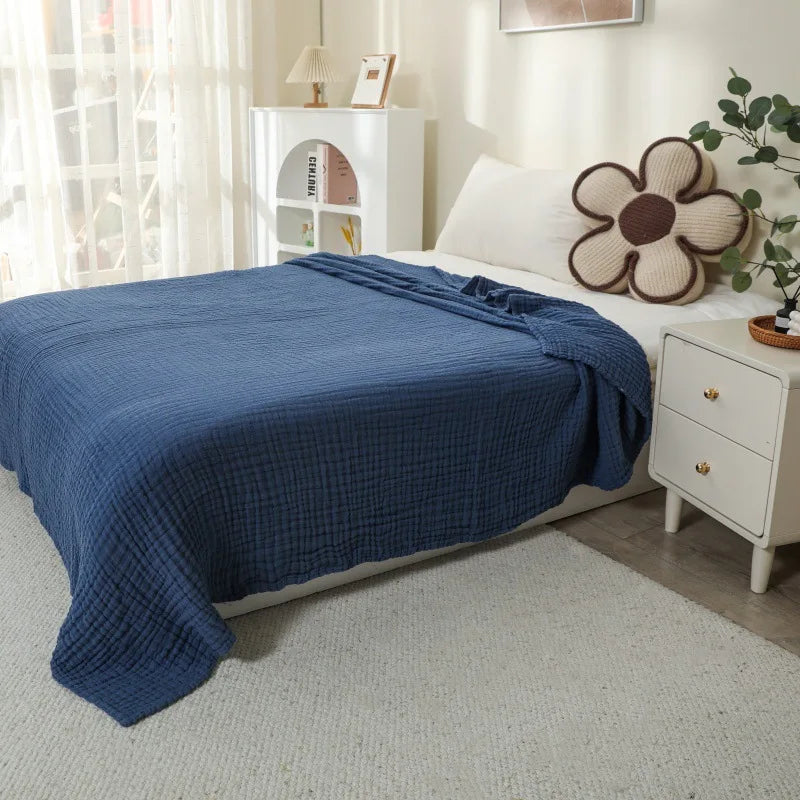 100% Cotton Blanket 6 Gauze Layers Muslin All Season Soft Throw Blankets for Bed Couch Breathable Quilt Bedspread Bedding Adults