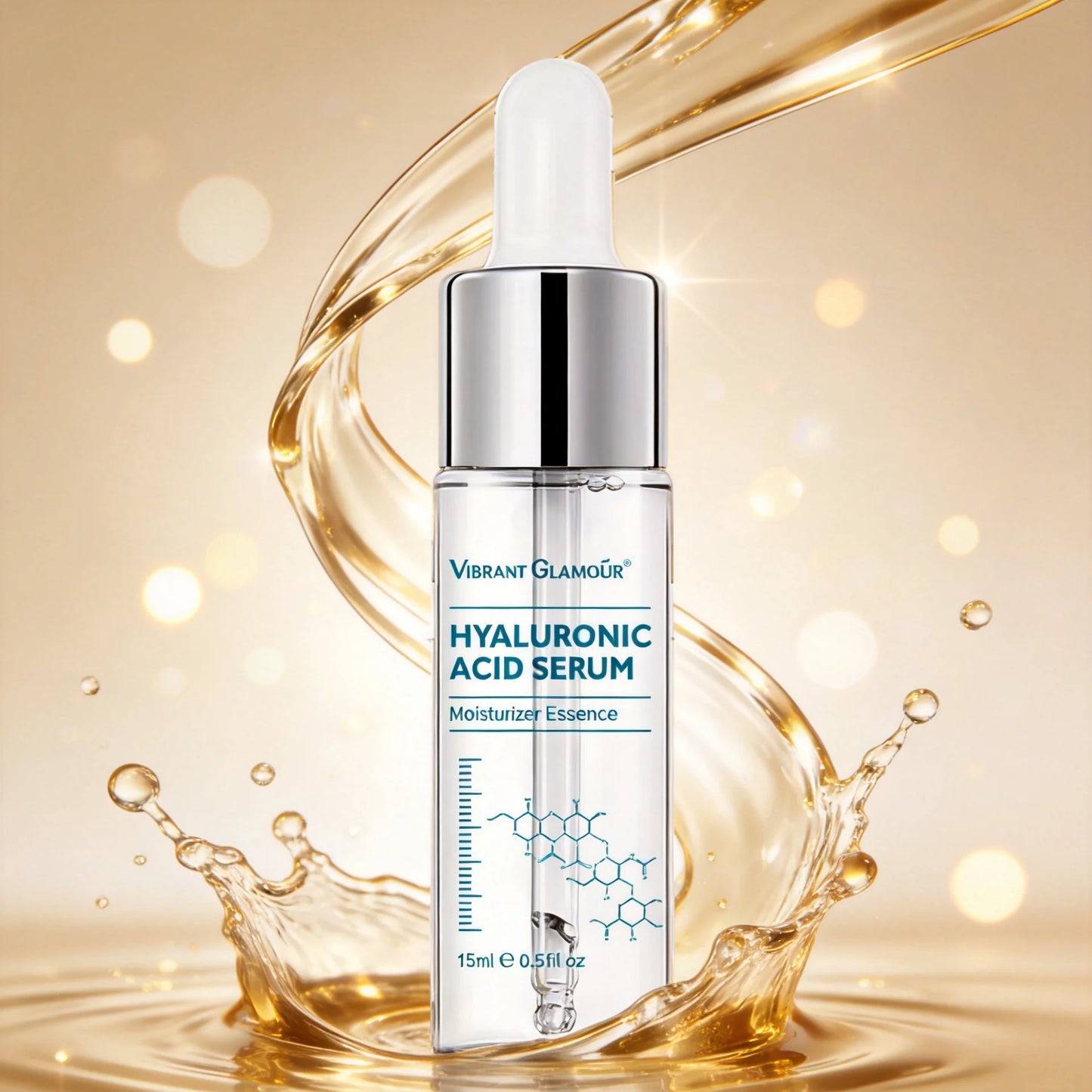 VIBRANT GLAMOUR Hyaluronic Acid Face Serum  Skin Care 15ml*3pcs