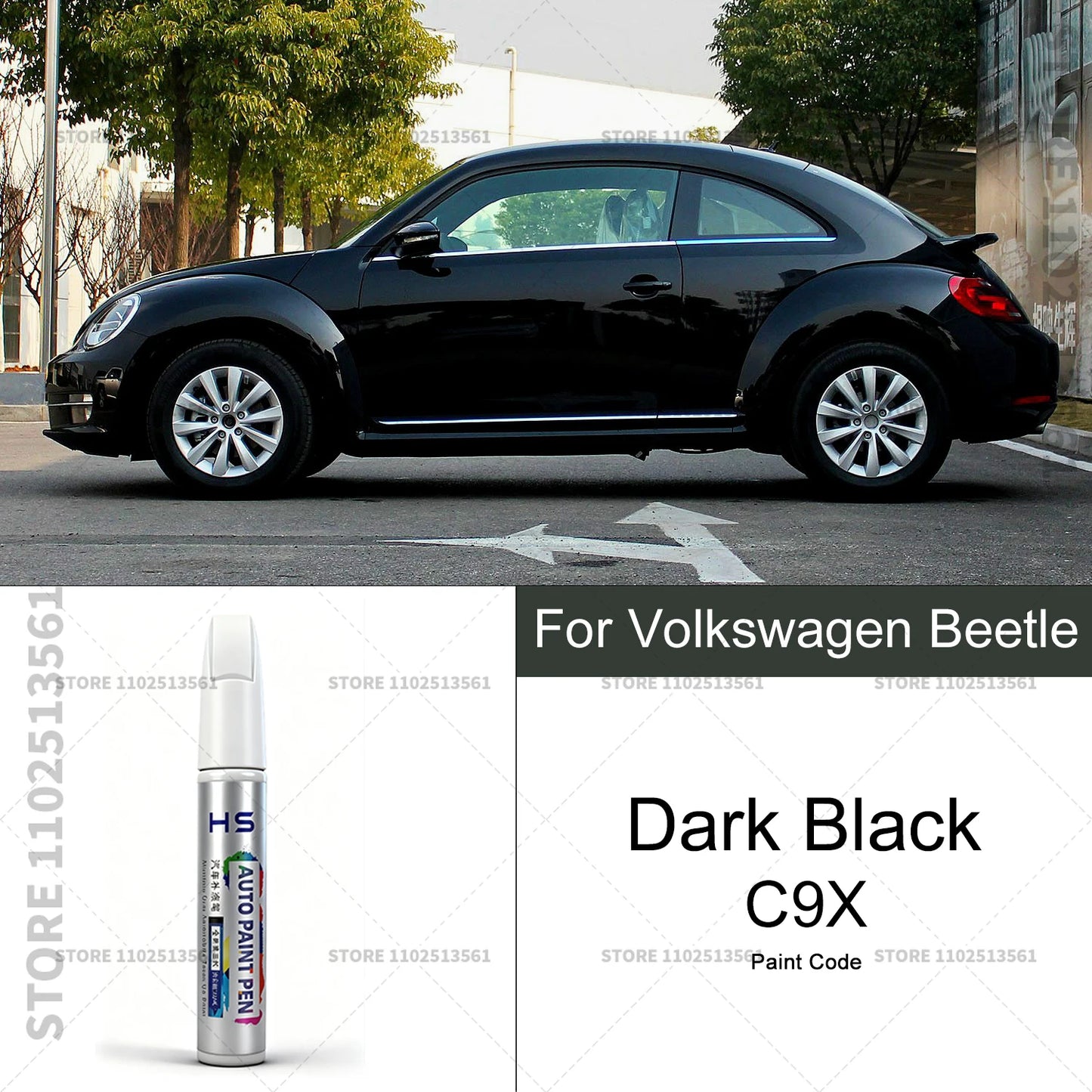 For Volkswagen Beetle Car Paint Repair Pen Touch Up Scratch Remover DIY Auto Accessories White Blue LZ5W Yellow 9U Black C9X