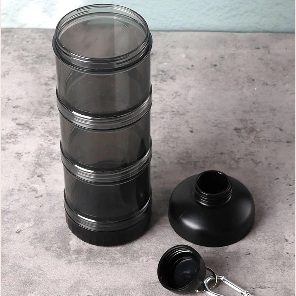 Protein Powder Dispenser Box Milk Powder Box With Funnel Keychain Portable Container for Toddler Snack Food Storage Box Dispense