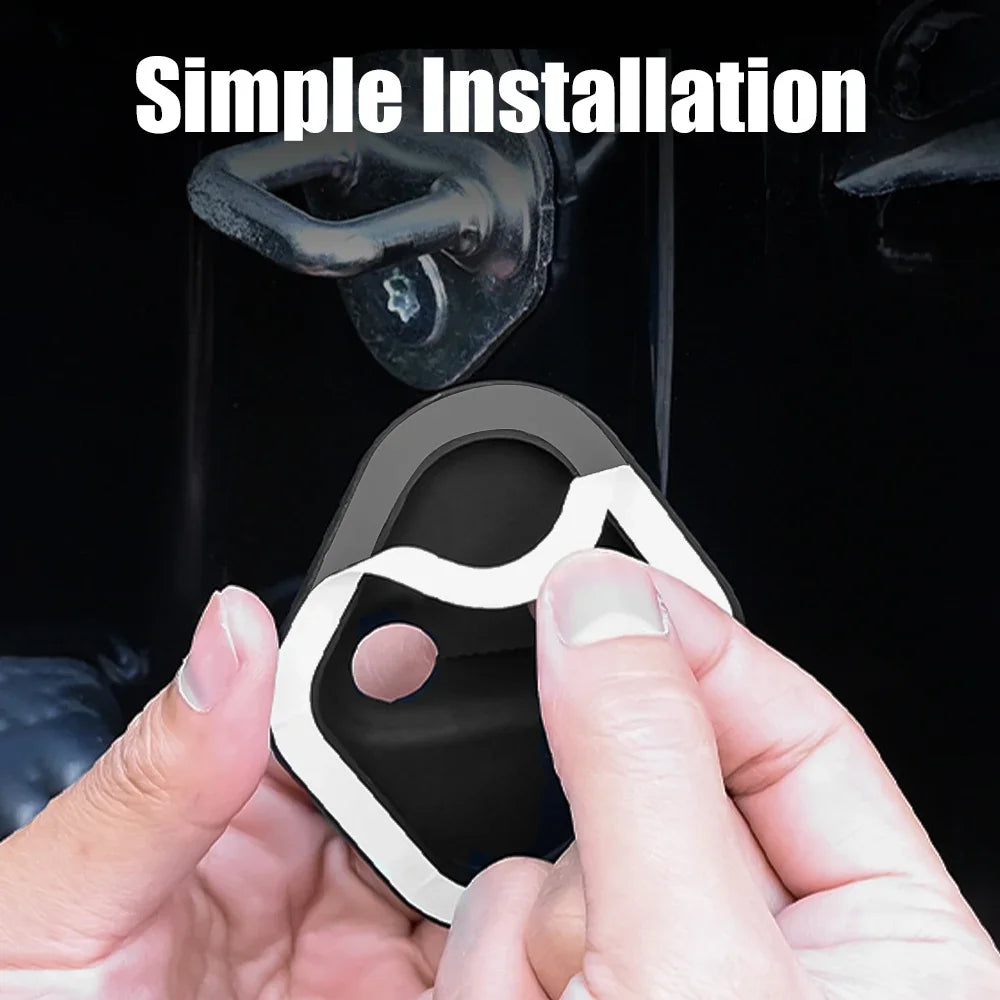 4pcs Car door lock rubber sleeve protective pad door shock absorption buffer anti-collision For Tesla Model 3 Model S X