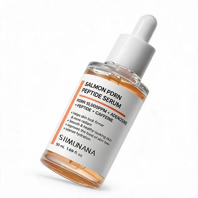 Korean Salmon PDRN & Copper Peptide Face Serum,Centella Asiatica Hydrating Repair Essence, Lightweight Glow Moisturizer All Skin