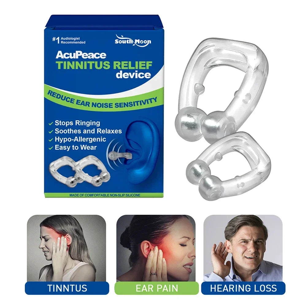Anti Tinnitus Magnetic Clip Portable Relief Ringing pain Itching Clean Ear Canal Blockage Improve Hearing Loss Calm Ear Pressure