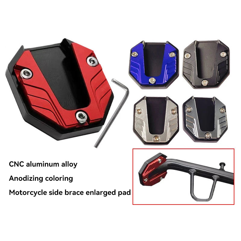 Motorcycle Bikes Kickstand Extender Foot Side Stand Extension Foot Pad Support Plate Motorcycle Accessories NEW 2026