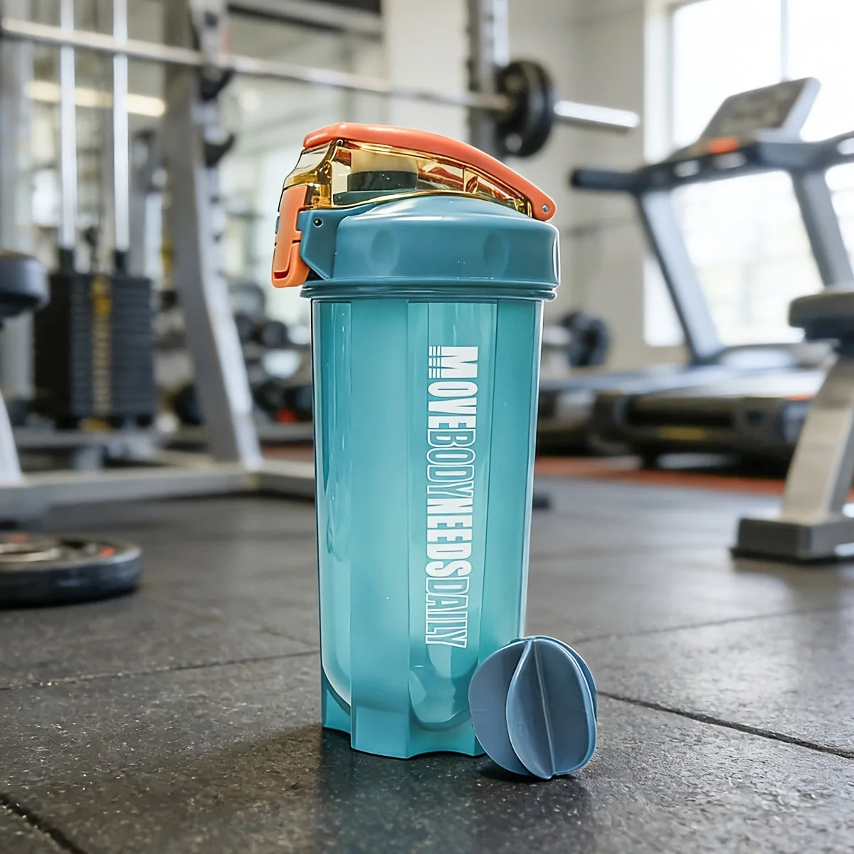 1pc Portable Protein Shaker 550ml Fitness Bottle with Plastic Whisk Ball for Fitness Enthusiasts Athletes Perfect For Outdoor