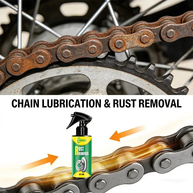 120ml Rust Remover and Lubricant Spray Deep Penetrating Anti Squeak Cleaner for Hinges Chains and Tools