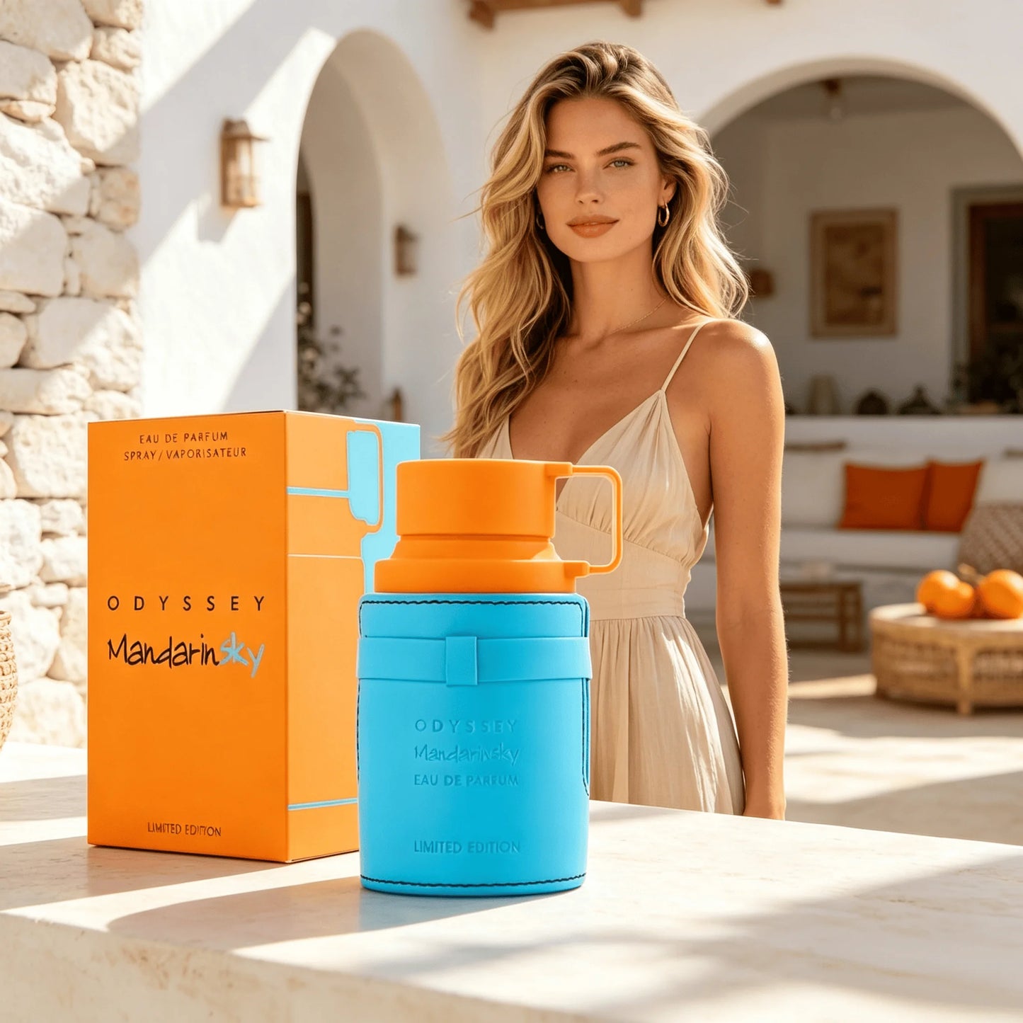 Armaf Odyssey Mandarin Sky Limited Edition EDP 100 ML, Fresh Mandarin Citrus Amber‑Woody Luxury Perfume, Long‑Lasting Scent Spray For Daily Wear & Dating