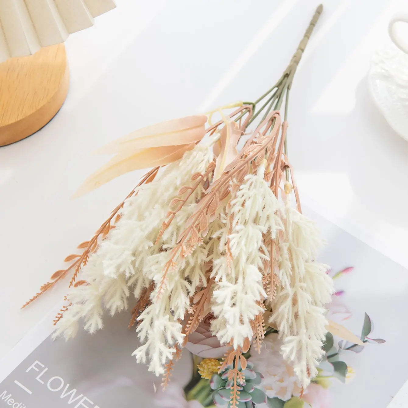 Artificial Plants Reed Festival Wedding Wreath Garden Home Room Vase Decora DIY Gift Flower Bouquet Brial Yard Outdoor Accessory