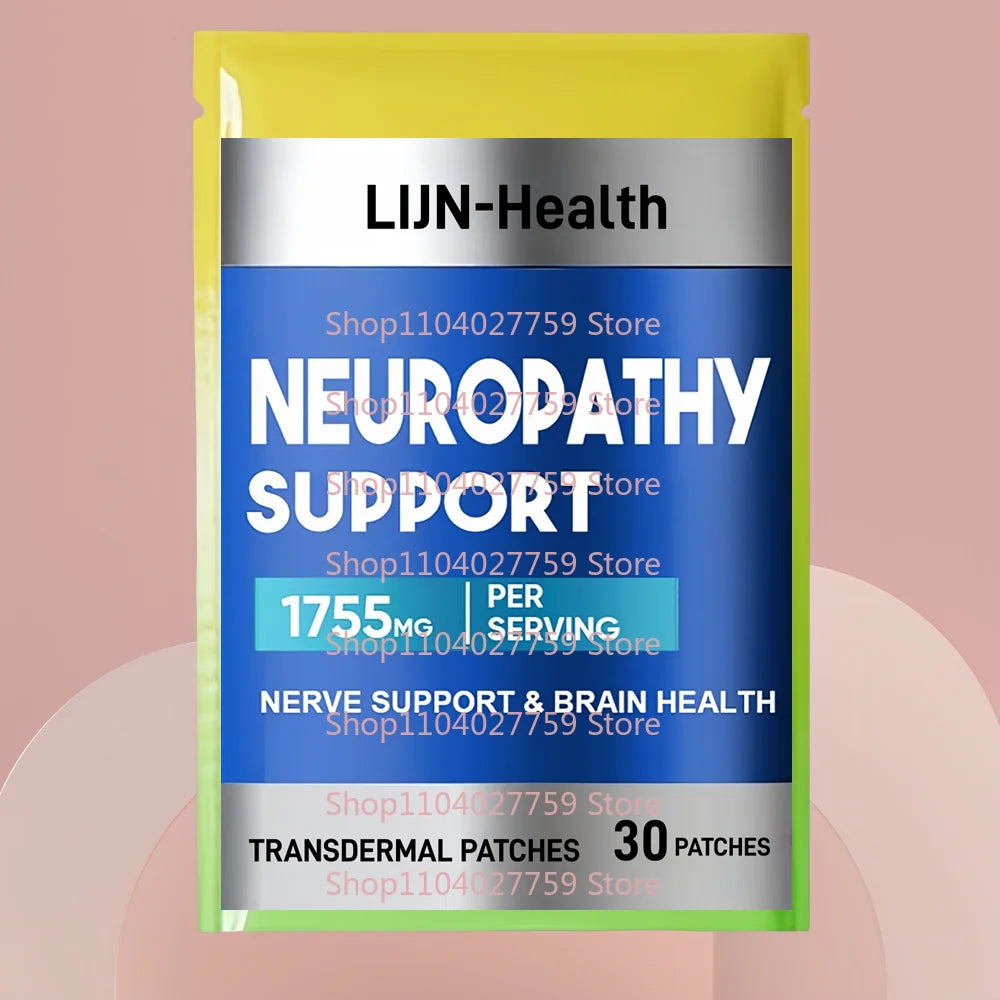 30 Patches Neuropathy Transdermal Patches with Alpha Lipoic Acid & B Vitamins for Nerve Heath
