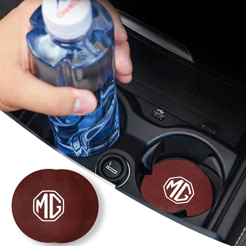 2PCS Car Coaster Cup Holder Anti-slip Accessories For MG Morris Garages 6 3 5 7 TF ZR ZS HS GS GT Hector RX5 RX8 350 550 Gundam