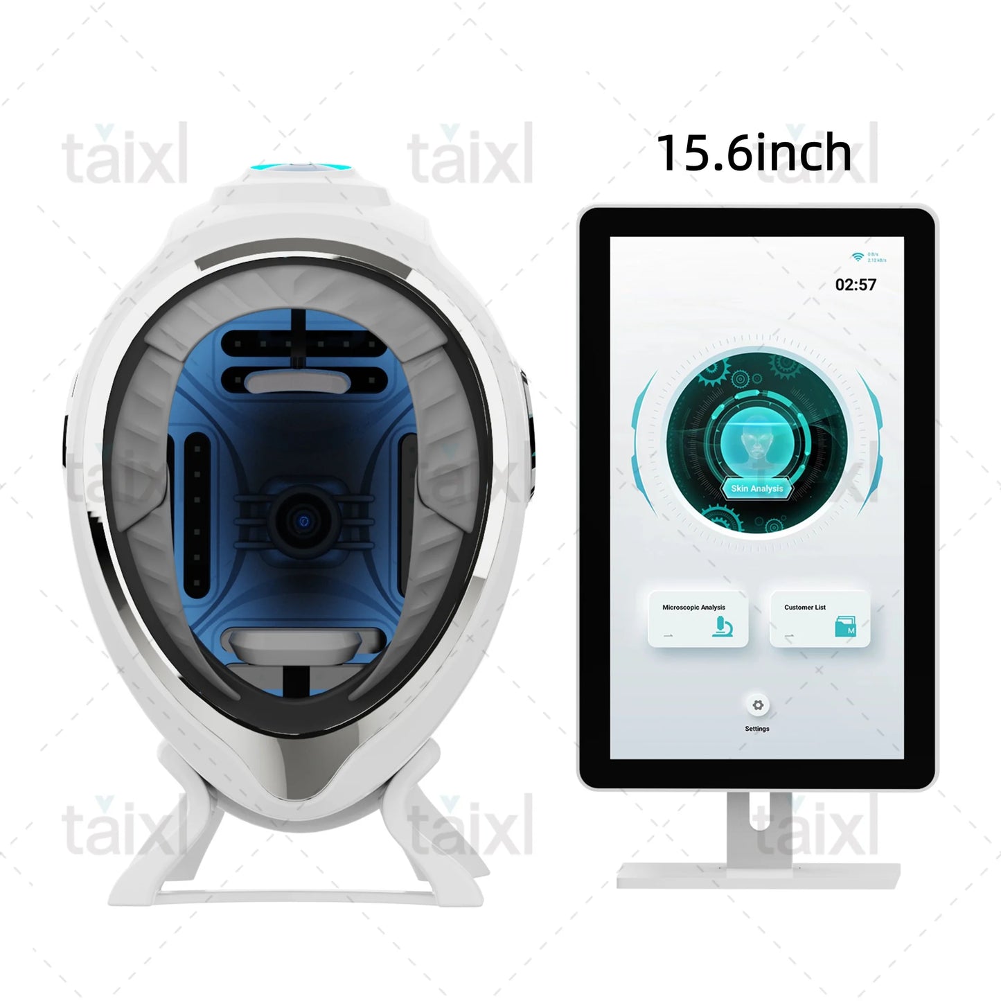 AI Skin Analyzer Machine 20 Indicators Deca Spectral Full Face HD Camera 3 Modes Micro Moisture Meter Beauty Salon Spa Care Tool