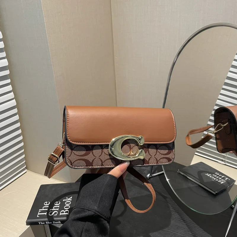 New Bag Women's New Versatile Small Square Bag Fashion Design Retro Tofu Bag High-grade Texture Shoulder Messenger Bag