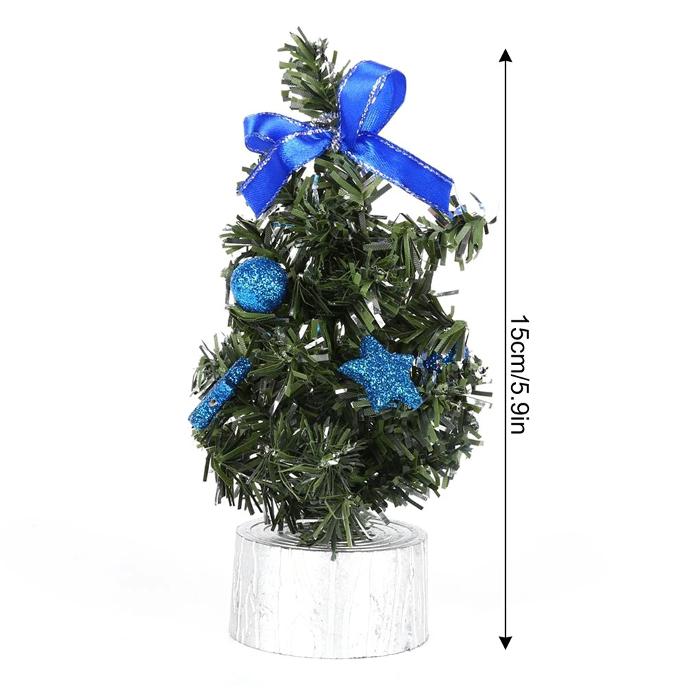 Table Mini Christmas Tree Decorations Children Home Bedroom Party 15/20/30/40cm Artificial Christmas Tree New Year Navidad Gift
