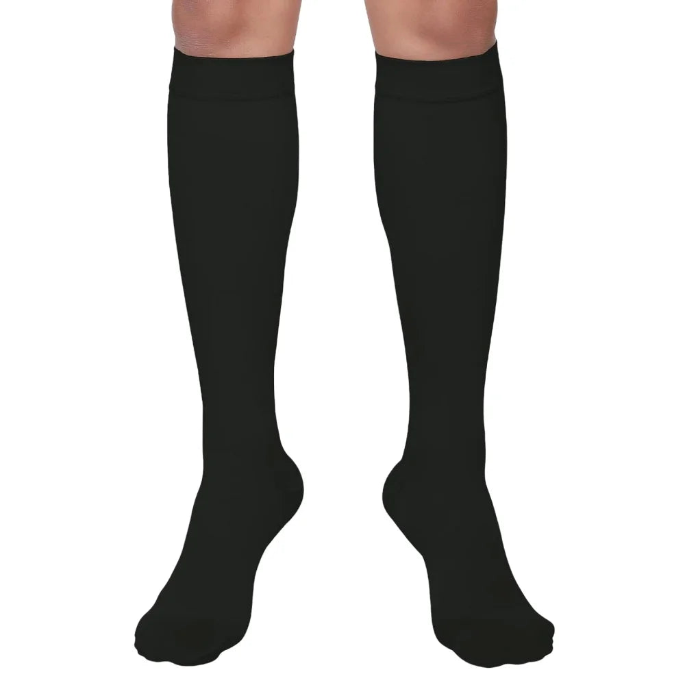1 Pair Varicose Veins Medical Compression Stockings 23-32mmHg Pressure Level 2 Serious Calf Leg Slimming Socks Open / Close Toes