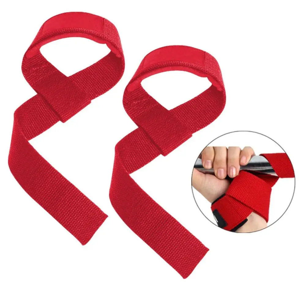 1Pc Gym Bodybuilding Lifting Grip Belt Wrist Support Sport Fitness Straps Wrist Wraps Anti-Slip 3.8*63cm Weightlifting Hand Belt