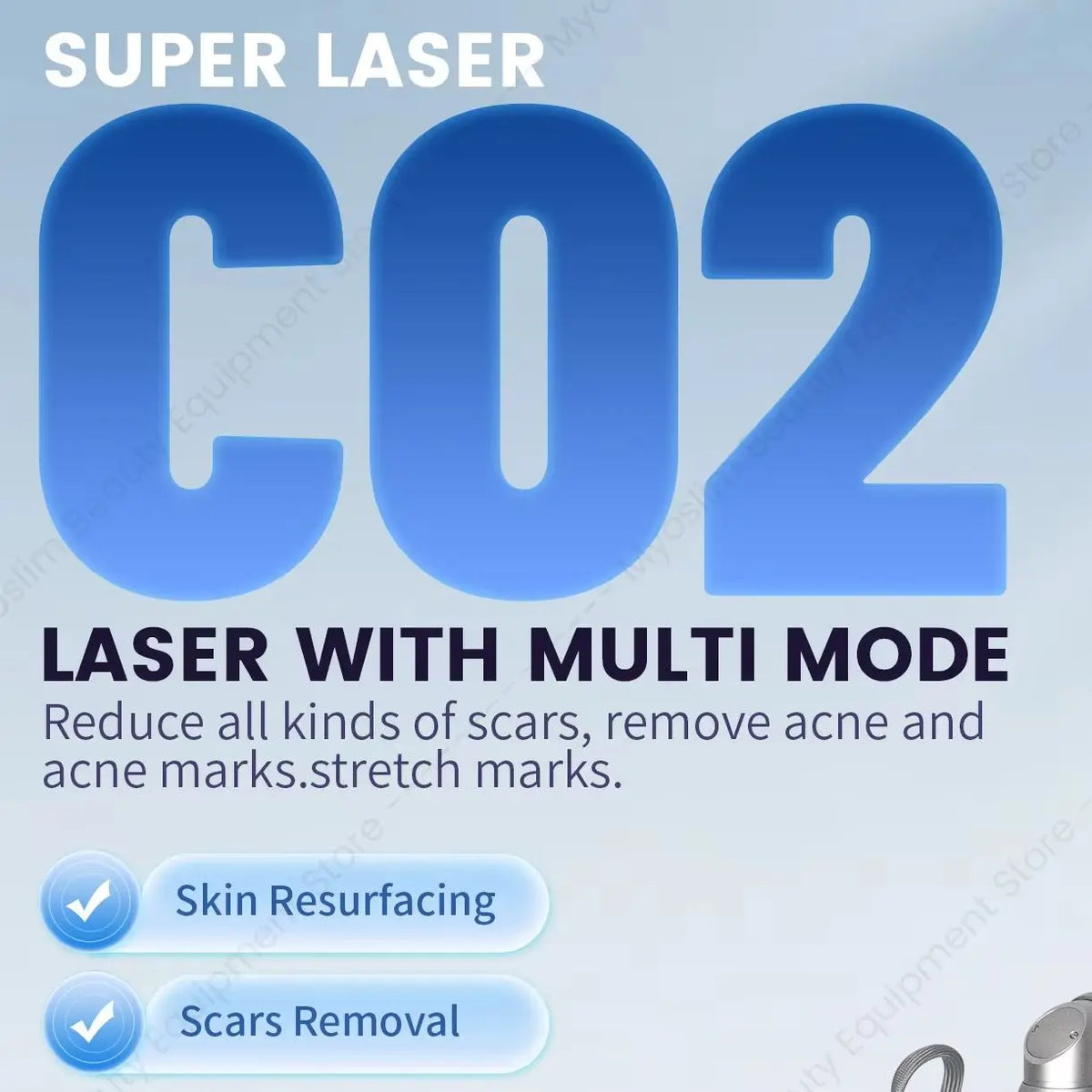 CO2 Fractional Lase Machine Focus on Skin Care Wrinkle Softening Scar Blur Stretch Mark Fading For Salon Personal Beauty Use