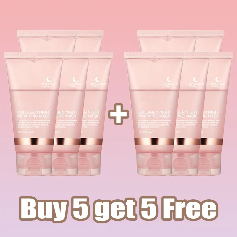 Collagen Peel-off Mask Night Wrapping Facial Mask Deeply Moisturizing Hydrating Firming Skin Facial Mask Daily Face Skin Care