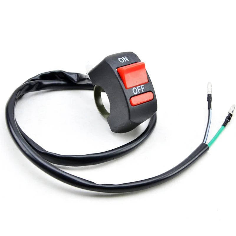 Universal Motorcycle Handlebar Flasher Switch Moto Light Switch ON OFF Button for Moto Motor ATV Bike DC12V/10A Black