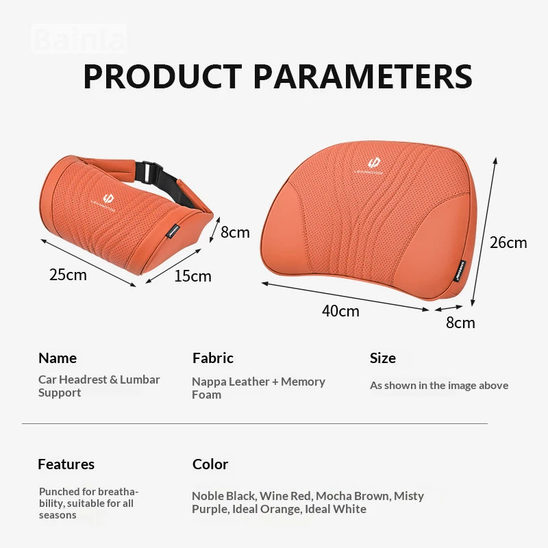 For Leapmotor C10 C11 C16 B10 C01 B01 2026, Car Headrest Neck Support Seat Lumbar Cushion Adjustable Breathable Soft,Accessories