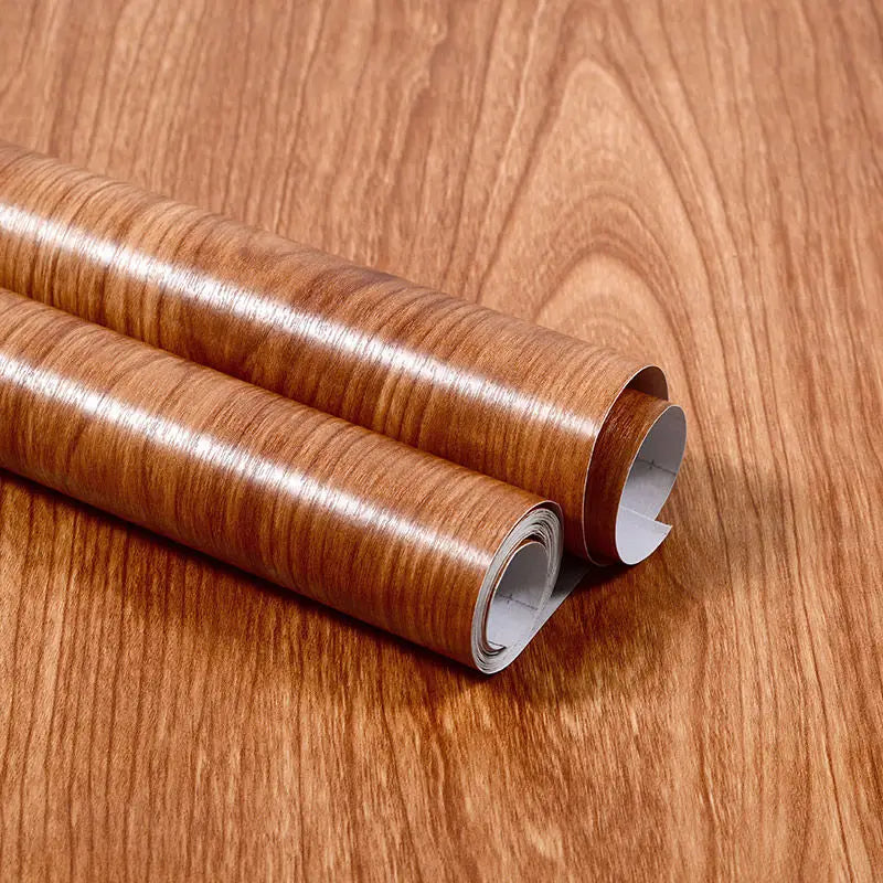 Wood Grain DIY Sticker PVC Self Adhesive Waterproof Wallpapers Renovation Furnitures Wall Stickers Home Decor Sticky Paper Decal