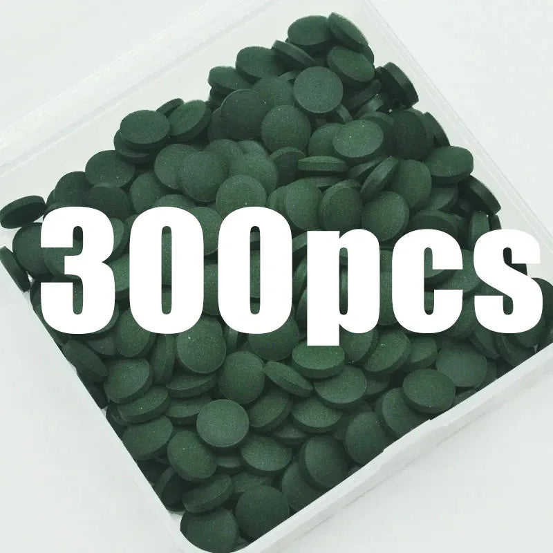 50-300Pcs High Purity Spirulina Tablets Spiral Seaweed Enrichment Favorite Pets Food Fish Crystal Red Shrimp Fish Food Aquarium
