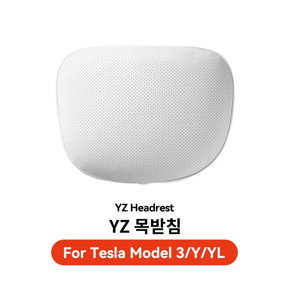 YZ for Tesla Travel Model 3 Y YL Juniper 2021-2026 Neck Pillow Headrest Lumbar Support Breathable Memory Foam Cushion Accessory