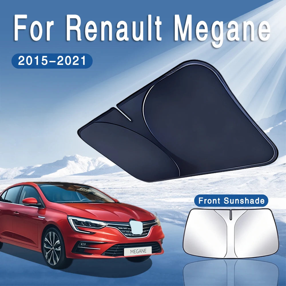 For Renault Megane 2 3 4 2015-2019 2020 2021 Car Sun Visor MK2 Front Windshield Sunshade Heat Insulation Summer Auto Accessories