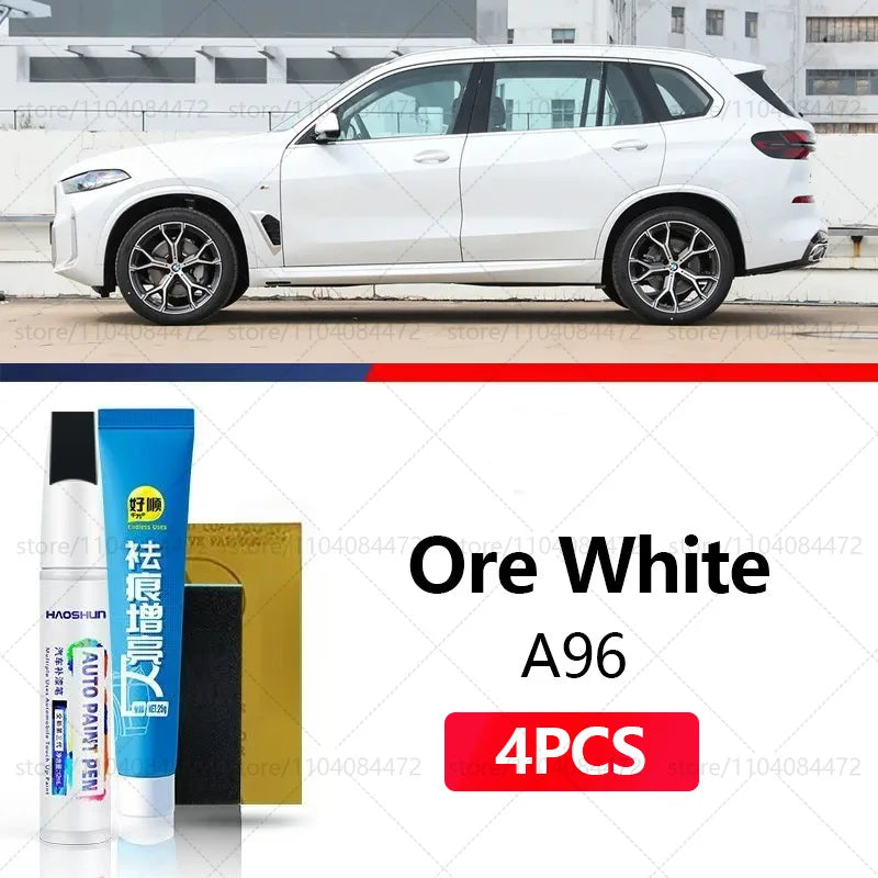 Car Paint Repair Pen For 1999-2025 BMW X5 Paint Scratch Repair Accessories 4PCS Black 475 416 White A96 Blue C1M Gray A90