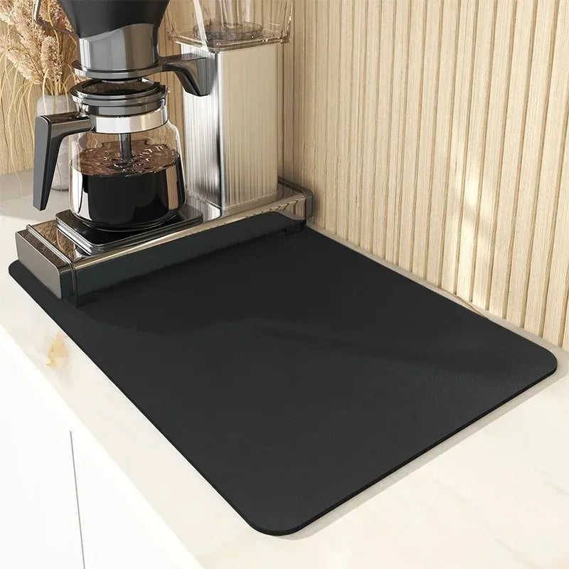 Super Antiskid Kitchen Absorbent Draining Mat Super Absorbent Draining Coffee Dish Drying Mat Quick Dry Tableware Mats S/M/L