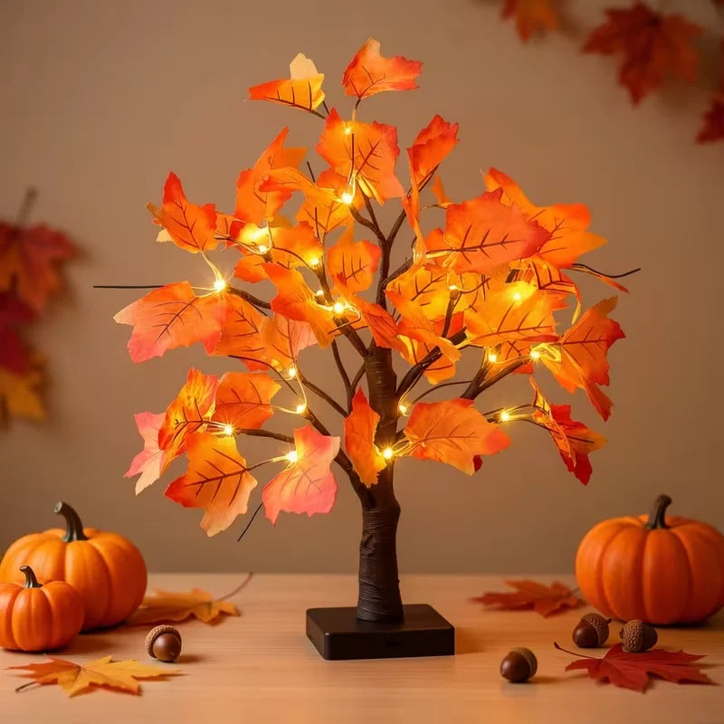 1pc 24 LED Artificial Black Birch Tree Light DIY Branches Table Lamp For Fall Gifts Home Bedroom Holiday Party Halloween Decor