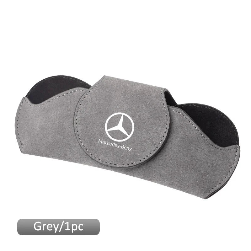 Car Emblem Sunglasses Clips Glasses Holder Car Sun Visor Glasses Box For Mercedes Benz W212 W213 W205 W177 W247 W176 CLS CLA CLK
