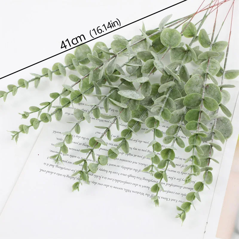 Artificial Eucalyptus Leaves Bouquet Nordic Home Fake Eucalyptus Leaf Wedding Christmas Faux Plants Home Festivals Decor