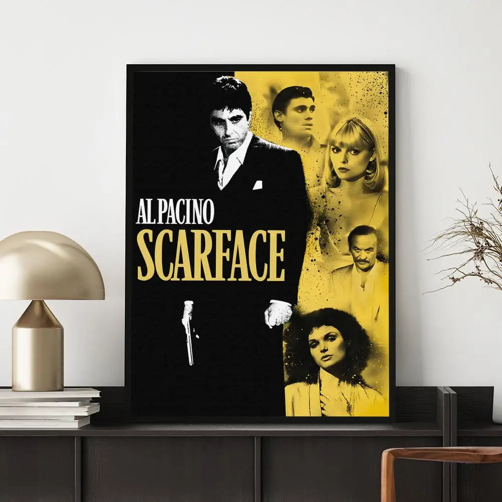 Movie S-Scarface Poster HD Versatile Waterproof Wall Decor Self Adhesive Perfect for Any Room & Ideal Gift