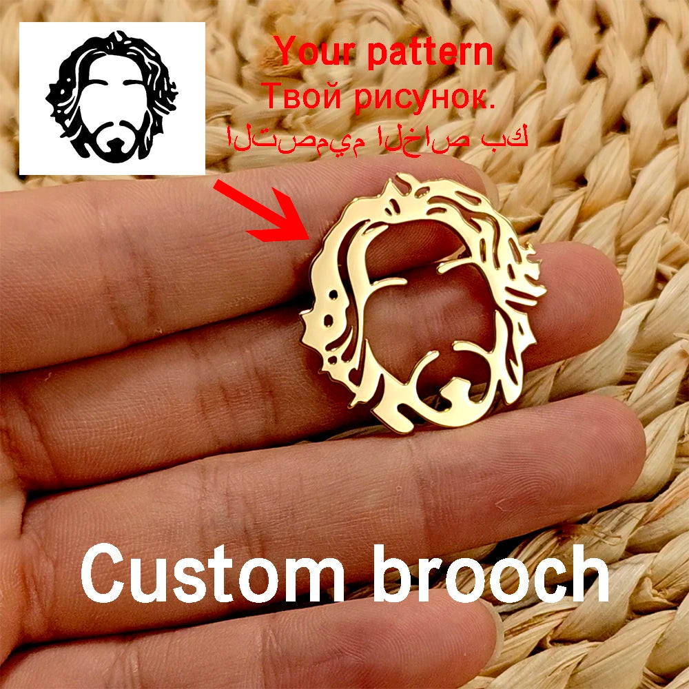 Customize Personalized Nameplates, Brooches, Stainless Steel Accessories, Custom Logos, Jewelry, Family Gifts Using Pictures