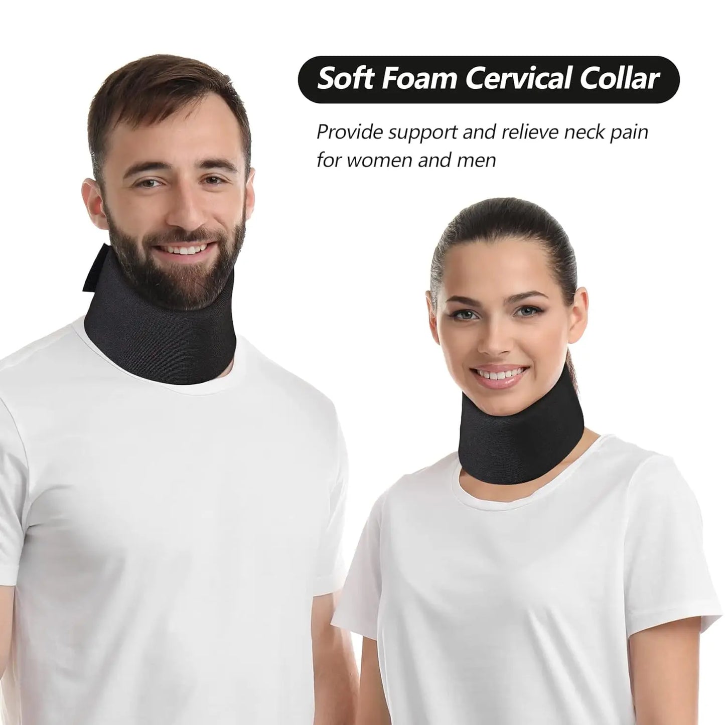 Soft  Neck Brace Universal Cervical Collar, Adjustable Neck Support Brace for Sleeping - Relieves Neck Pain and Spine Pressure