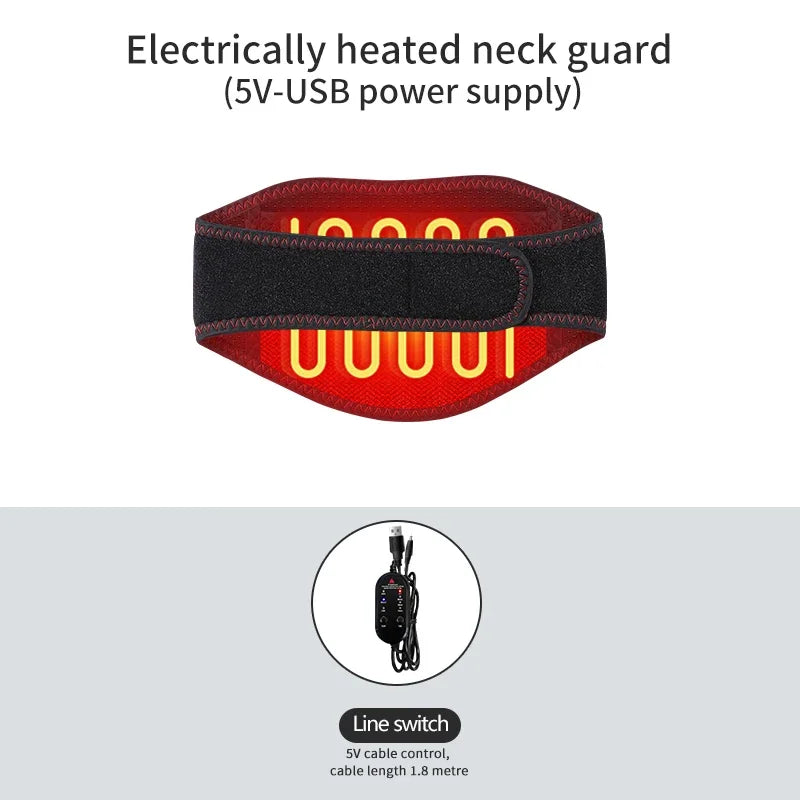 Heating Neck Support Brace Belt Infrared Magnet Neck Care Massage Protector Pain Relief Muscle Relaxation