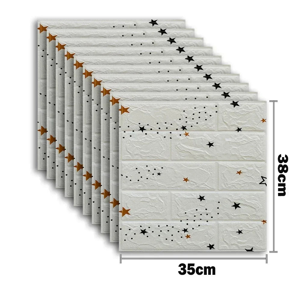 3D Foam Brick Wall Stickers