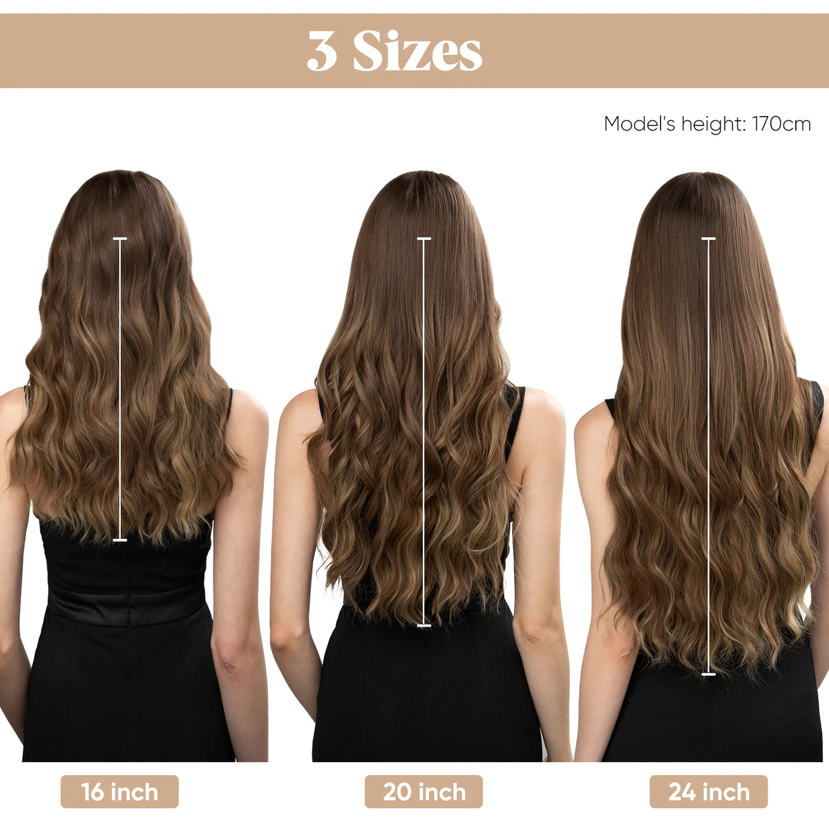 SARLA Synthetic Wave Invisible Wire Clip in Hair Extensions Fish Line With Clips Hairpiece Ombre Fake Hair Piece For Woman