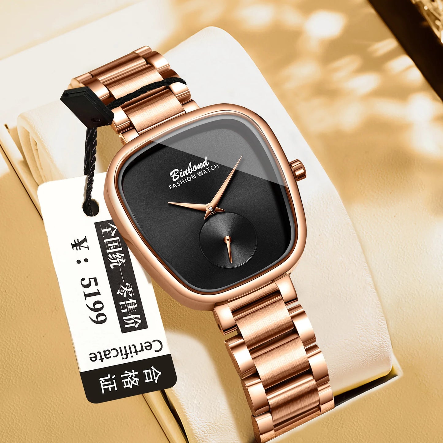 BINBOND Luxury Fashion Women's Watch Waterproof Stainless Steel Women's Watch Simple High Quality Quartz Watch Watches for Woman