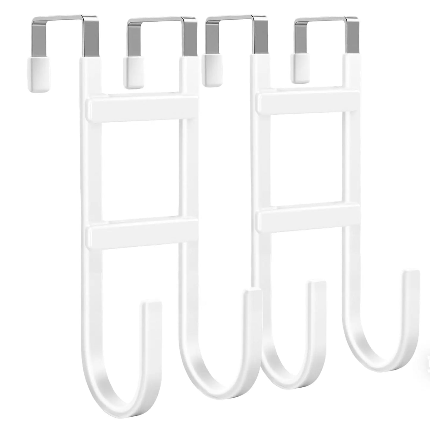 Over-the-Door Hooks, 2 Pack Heavy Duty Anti-Scratch Rubber Hooks,Space Saving Organizer for Coat, Towel, Bag, Bathroom, Bedroom