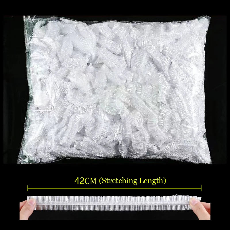 Disposable Plastic Food Cover Bag Reusable Transparent Food Protection Freezing Packaging Cling Film Kitchen Storage Organizer