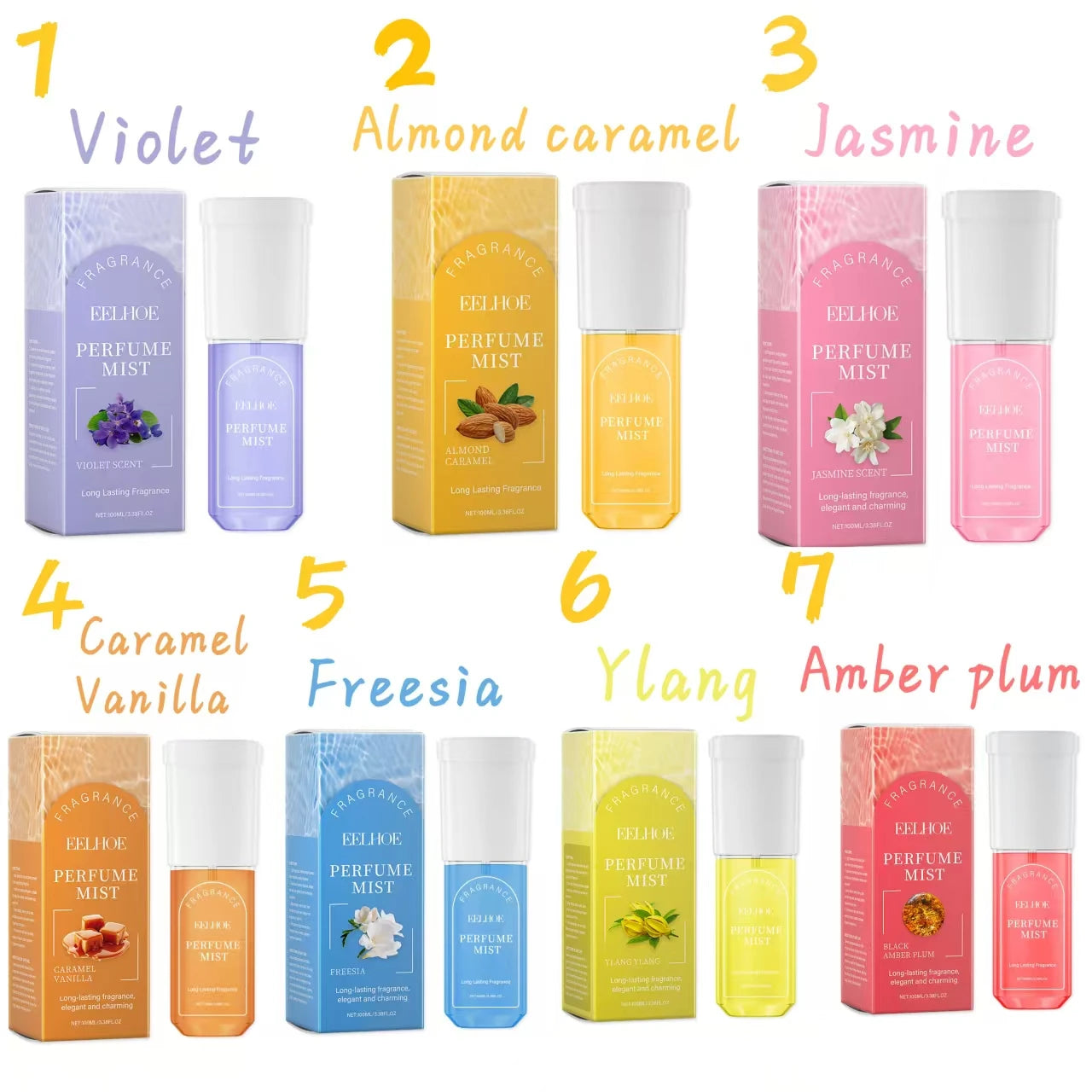 Body Perfume Spray Hair Scent Light Fresh Skin Long Lasting Floral Fragrance Add Personal Charms Size Body Spray for Women