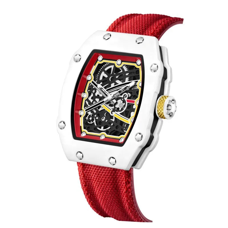 New Ultra Slim Barrel Shaped Best Selling Fashionable Men's Quartz Watch Men's Brand Luxury Quartz Fake Mechanical