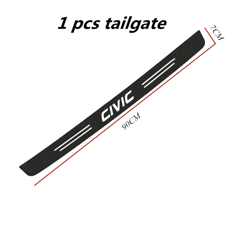 Carbon Fiber Car Door Threshold Sticker Auto Trunk Protective Strip for Honda CIVIC Logo 10th 11th 8th 2025 2023 Accessories