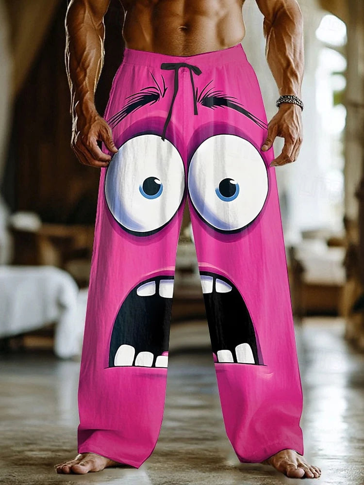 In The Autumn Of 2025, There Are Funny 3D Printed Men's Casual Pants. Harajuku Street Fashion Men's Casual Pants, For Daily Casu