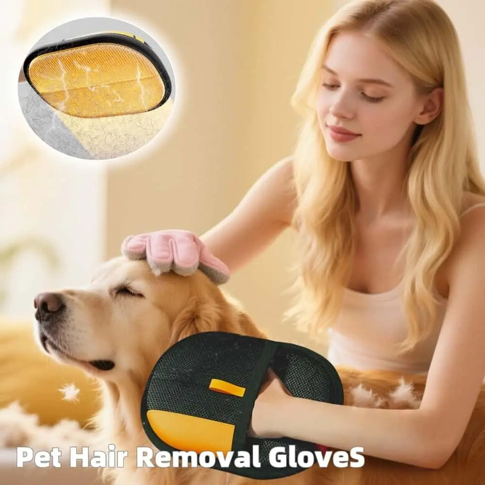 Newly Upgraded Pet Hair Removal Glove for Cats Dogs Reusable Electrostatic Cat Dog Hair Gloves Remover Tool for Sofa Clothes Bed